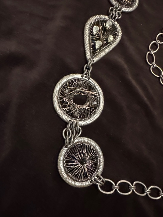 Chico’s Silver-Tone Filigree Link Waist Chain Belt. NWOT. Size S-M - Picture 8 of 9